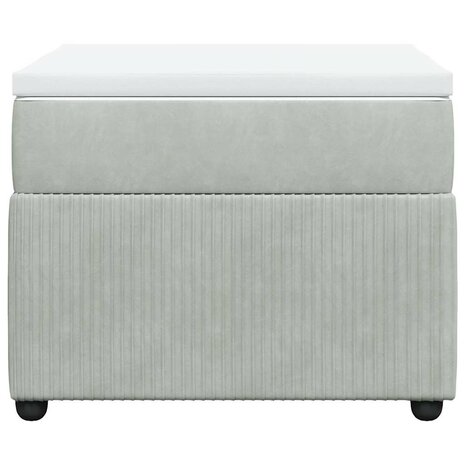 Boxspring met matras fluweel lichtgrijs 80x200 cm 4