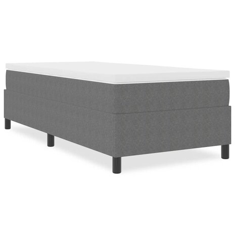 Boxspring bed Lichtgrijs 80 x 200 cm Katoenen stof 4