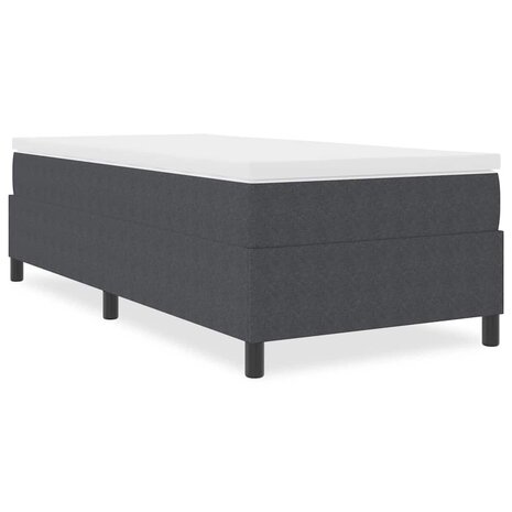 Boxspring bed Donkergrijs 90 x 190 cm Katoenen stof 4