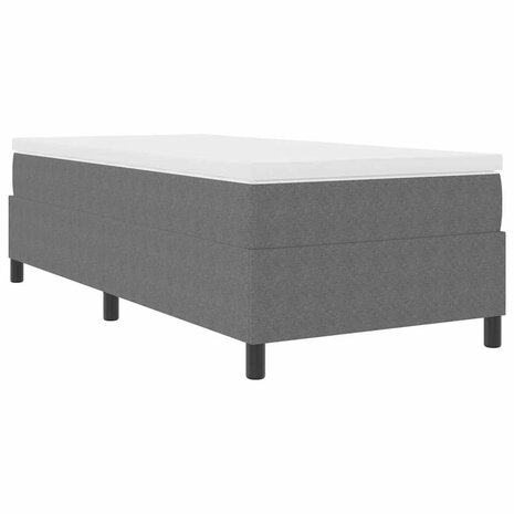 Boxspring bed Lichtgrijs 90 x 200 cm Katoenen stof 3