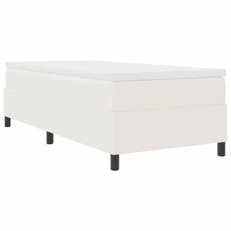 Boxspring bed Crème 90 x 200 cm Katoenen stof 3