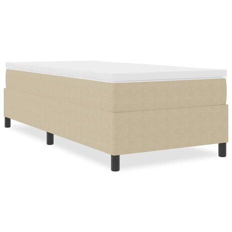 Boxspring bed Grijs groen 90 x 200 cm Katoenen stof 4