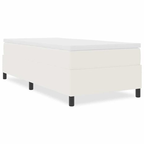 Boxspring bed Crème 100 x 200 cm Katoenen stof 4