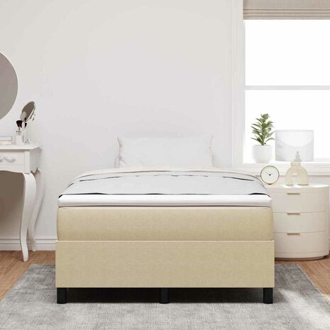 Boxspring bed Grijs groen 120 x 190 cm Katoenen stof 5