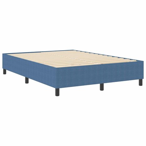 Boxspring bed Blauw 140 x 200 cm Katoenen stof 2