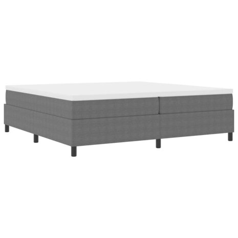 Boxspring bed Lichtgrijs 200 x 200 cm Katoenen stof 3