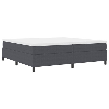 Boxspring bed Donkergrijs 200 x 200 cm Katoenen stof 3