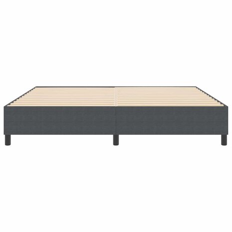 Boxspring bed Donkergrijs 200 x 200 cm Katoenen stof 6