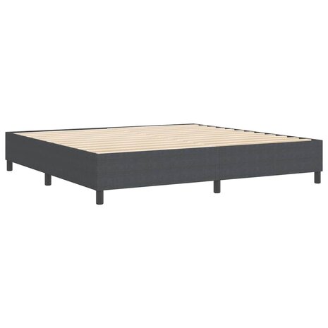 Boxspring bed Donkergrijs 200 x 200 cm Katoenen stof 8