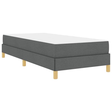 Boxspring bed Donkergrijs en Bruin 90 x 190 cm 2