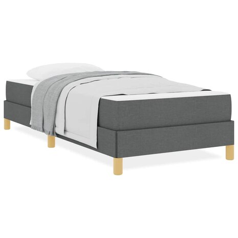 Boxspring bed Donkergrijs en Bruin 90 x 200 cm 4