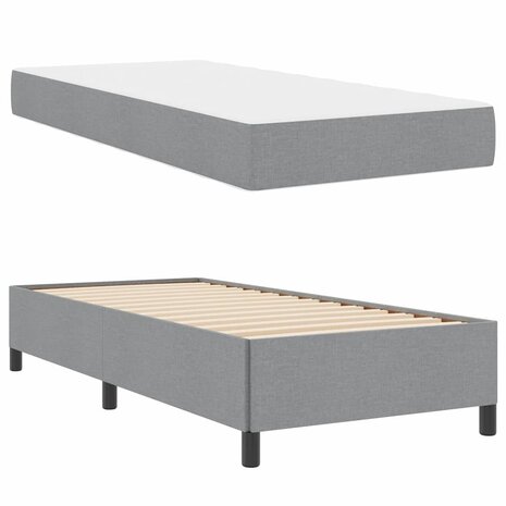 Boxspring bed Lichtgrijs en zwart 80 x 200 cm 6