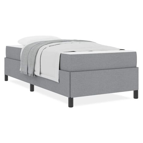 Boxspring bed Lichtgrijs en zwart 90 x 190 cm 4