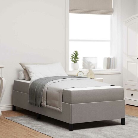 Boxspring bed Taupe en Zwart 100 x 200 cm 1