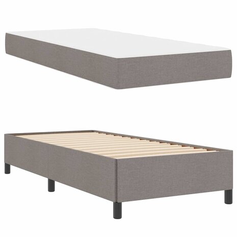 Boxspring bed Taupe en Zwart 100 x 200 cm 6