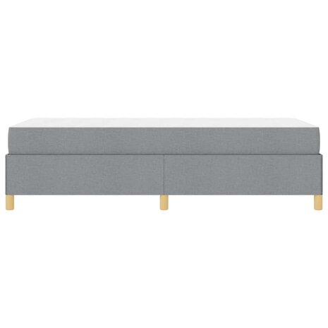 Boxspring bed Lichtgrijs en Wit en Lichtgrijs 90 x 200 cm Stof 8