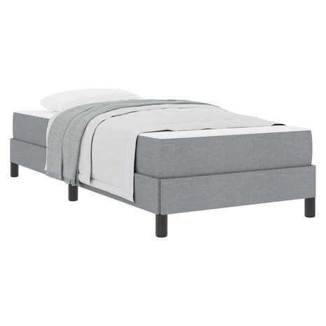 Boxspring bed met matras Lichtgrijs 80 x 200 cm Stof 3
