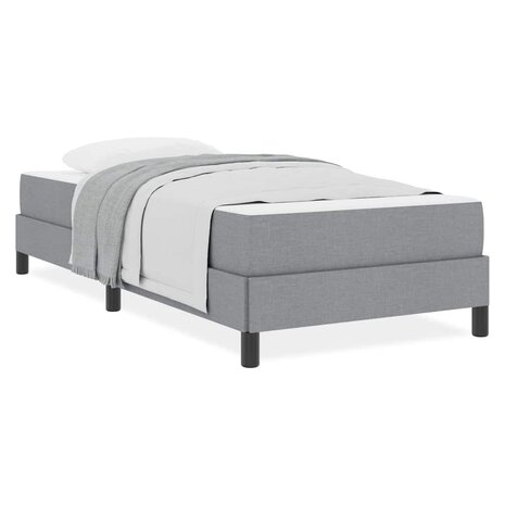 Boxspring bed met matras Lichtgrijs 80 x 200 cm Stof 4