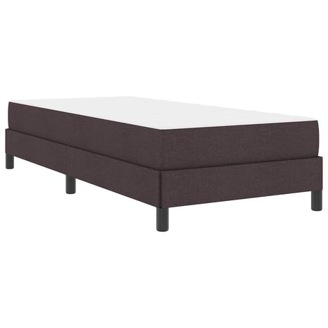 Boxspring bed met matras Donkerbruin 80 x 200 cm Stof 2