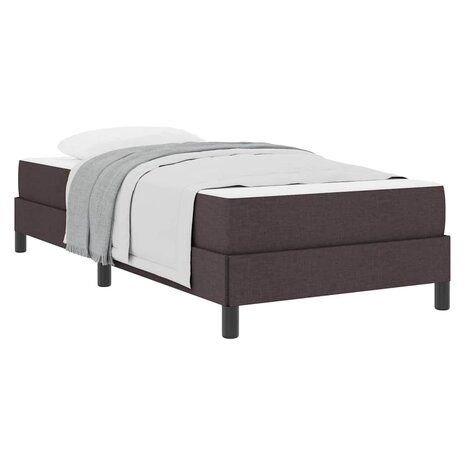 Boxspring bed met matras Donkerbruin 80 x 200 cm Stof 3