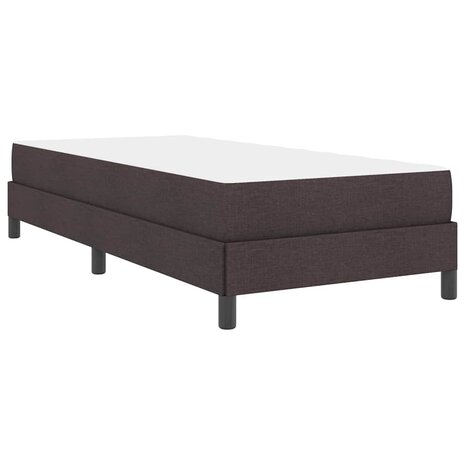 Boxspring bed met matras Donkerbruin 80 x 200 cm Stof 9