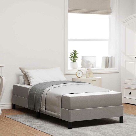 Boxspring bed met matras Taupe 80 x 200 cm Stof 1