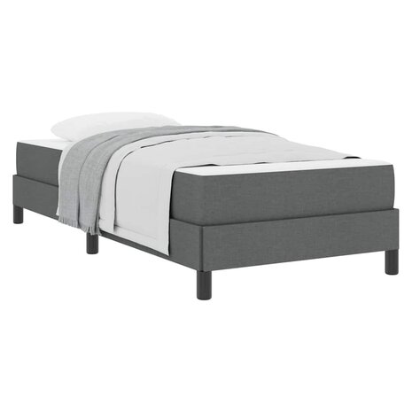 Boxspring bed met matras Donkergrijs 90 x 190 cm Stof 3