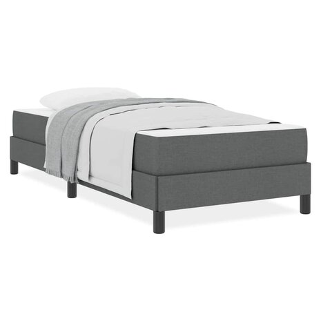 Boxspring bed met matras Donkergrijs 90 x 190 cm Stof 4