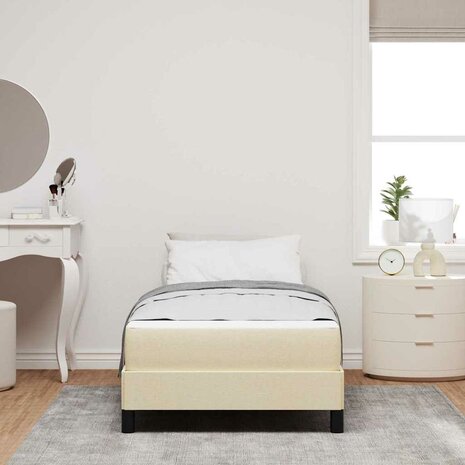 Boxspring bed met matras Crème 90 x 190 cm Stof 5