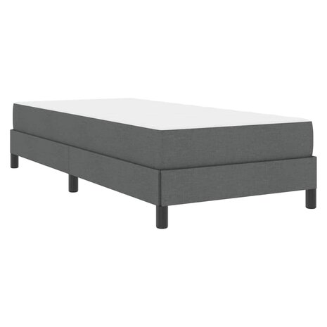 Boxspring bed met matras Donkergrijs 100 x 200 cm Stof 2