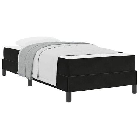 Boxspringbed met matras met matras Zwart 80 x 200 cm Fluweel 3