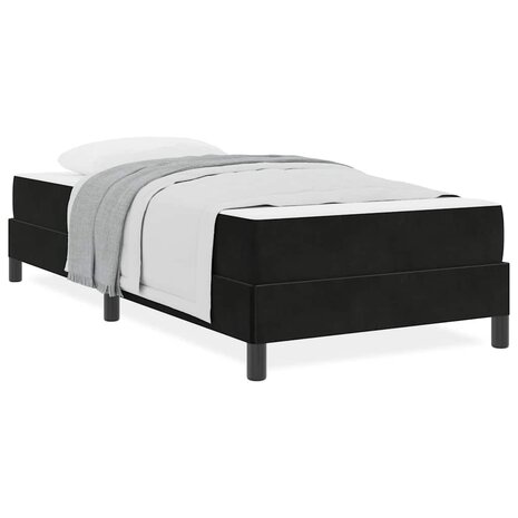 Boxspringbed met matras met matras Zwart 80 x 200 cm Fluweel 4