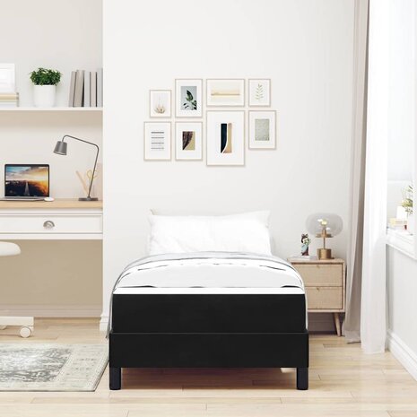 Boxspringbed met matras met matras Zwart 80 x 200 cm Fluweel 5