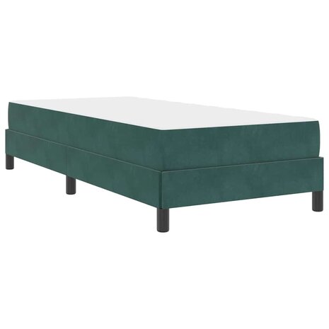 Boxspringbed met matras Donkergroen 90 x 200 cm Fluweel 2