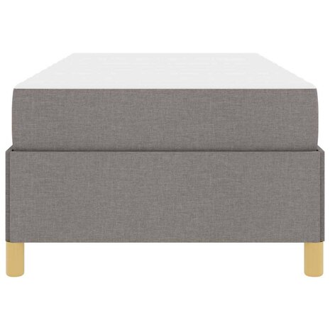 Boxspring bed met matras Taupe en Bruin en Wit 80 x 200 cm Stof 7