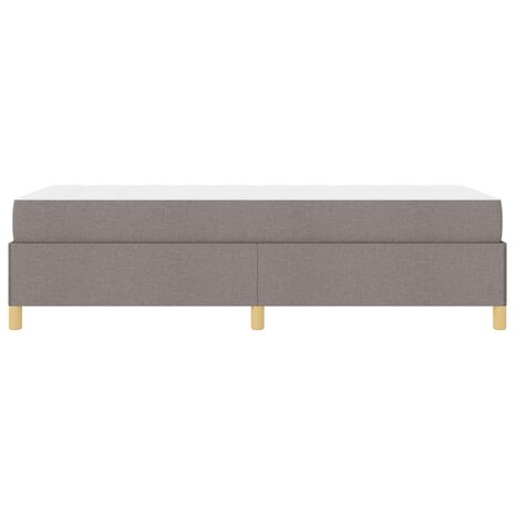 Boxspring bed met matras Taupe en Bruin en Wit 80 x 200 cm Stof 8