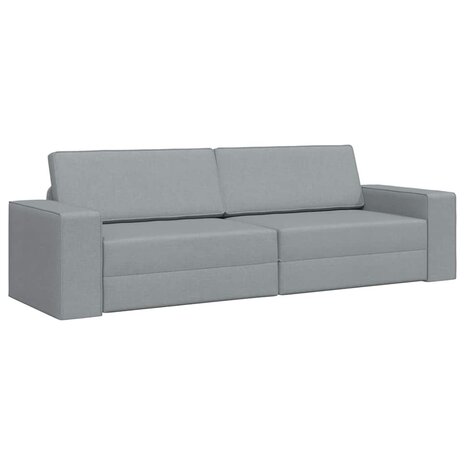Vloersofa Bed Lichtgrijs 245 x 78 x 77 cm Stof 2