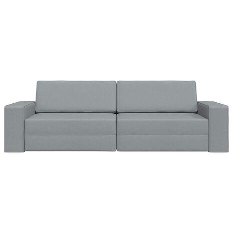 Vloersofa Bed Lichtgrijs 245 x 78 x 77 cm Stof 5
