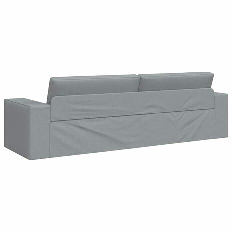 Vloersofa Bed Lichtgrijs 245 x 78 x 77 cm Stof 7