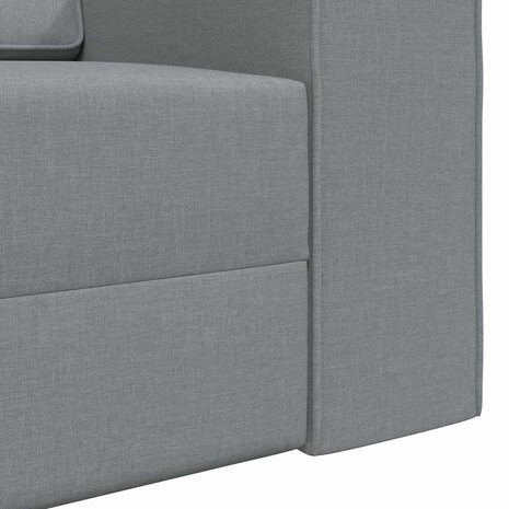 Vloersofa Bed Lichtgrijs 245 x 78 x 77 cm Stof 9