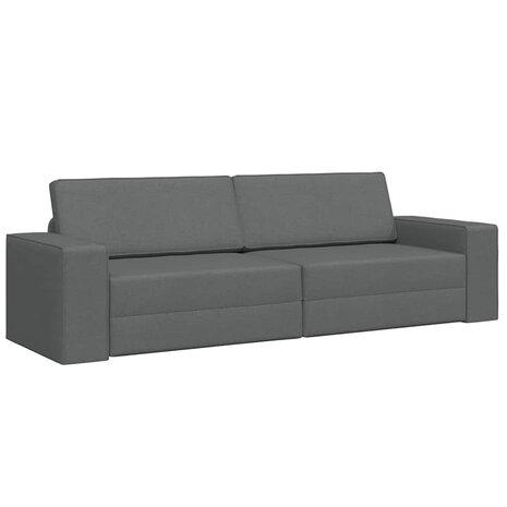 Vloersofa Bed Donkergrijs 245 x 78 x 77 cm Stof 2