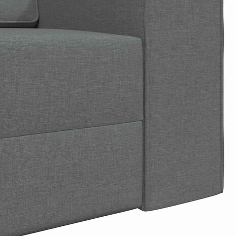 Vloersofa Bed Donkergrijs 245 x 78 x 77 cm Stof 9