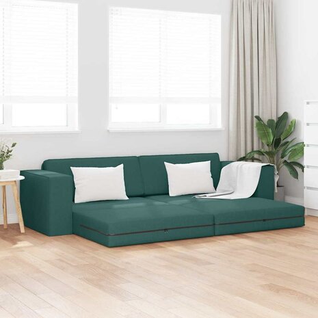 Vloersofa Bed Donkergroen 245 x 78 x 77 cm Stof 1