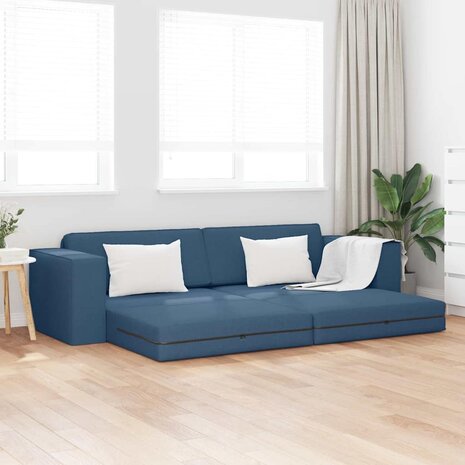 Vloersofa Bed Marineblauw 245 x 78 x 77 cm Stof 1