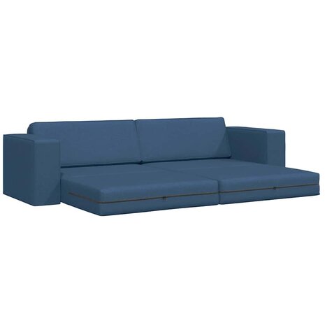 Vloersofa Bed Marineblauw 245 x 78 x 77 cm Stof 4