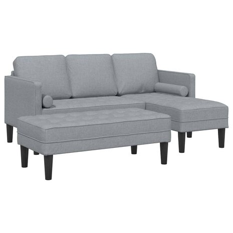 Bankstel 2 pcs Lichtgrijs 173 x 131 x 67 cm Stof 2