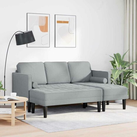 Bankstel 2 pcs Lichtgrijs 173 x 131 x 67 cm Stof 3