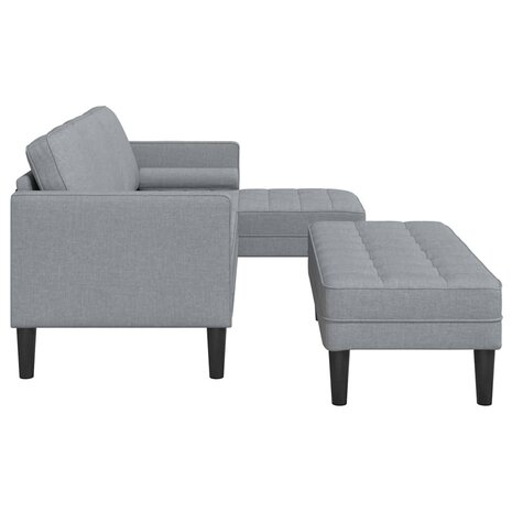 Bankstel 2 pcs Lichtgrijs 173 x 131 x 67 cm Stof 7