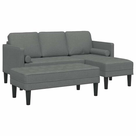 Bankstel 2 pcs Donkergrijs 173 x 131 x 67 cm Stof 2