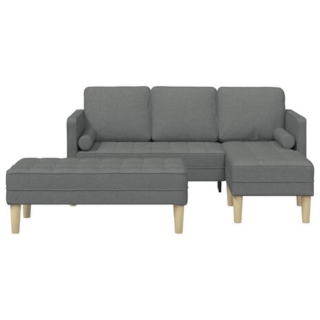Bankstel 2 pcs Donkergrijs 173 x 131 x 67 cm Stof 4